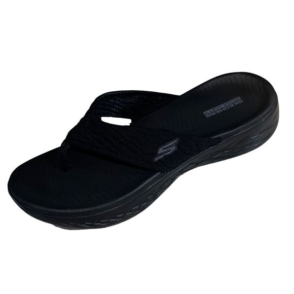 Skechers Women's Performance On The Go 600 Black Flip Flop Sandal Size 6 - Picture 7 of 12